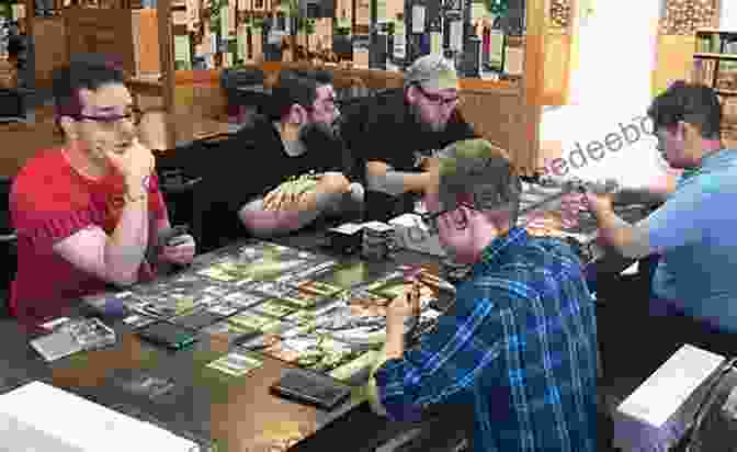 A Group Of Gamers Gathered Around A Tabletop, Using Lady Blackwing Miniatures In Their Roleplaying Game. Lady Blackwing: A Fantasy/Science Fiction Mini