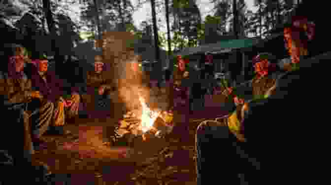 Buckskin Brotherhood Members Gathered Around A Campfire, Sharing Stories And Camaraderie Big Hearted Cowboy (The Buckskin Brotherhood 2)