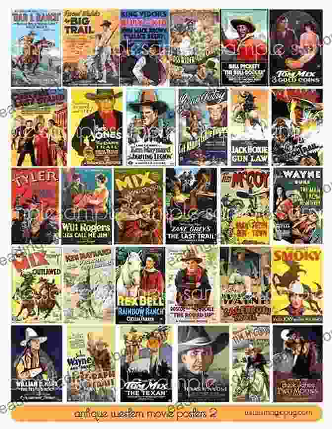Collection Of Classic Westerns Box Set Featuring Iconic Western Movie Posters And A Vintage Film Reel A Collection Of Classic Westerns: 5 Box Set