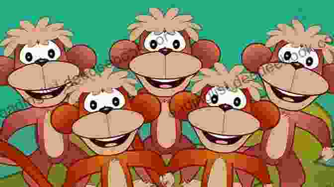 Five Brown Monkeys Sinking Into A White Bed Five Little Ghosts Jumping On The Bed: Halloween Nursery Rhyme Retelling Of Five Little Monkeys Jumping On The Bed