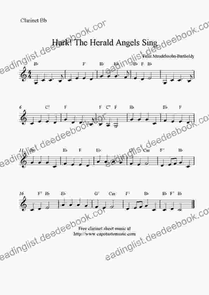 Hark! The Herald Angels Sing Sheet Music For Clarinet Christmas Carols For Clarinet: Easy Songs