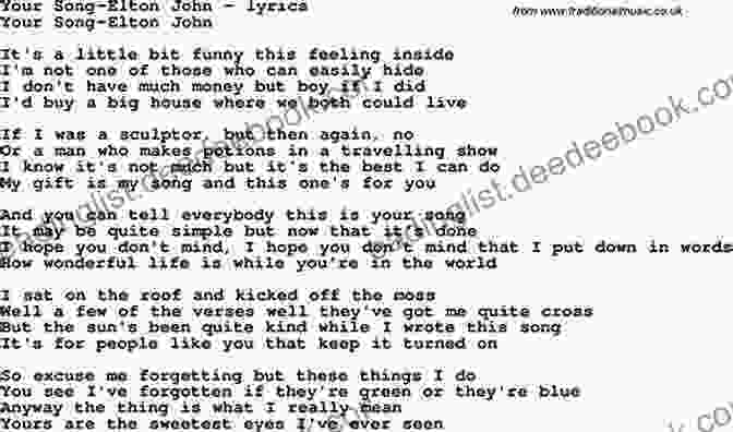 Image Of Lyrics Written On A Page The Guitar Three Chord Songbook: Melody/Lyrics/Chord Frames