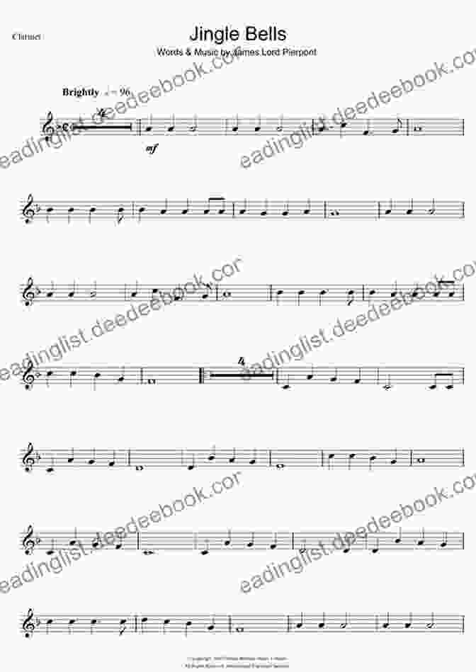 Jingle Bells Sheet Music For Clarinet Christmas Carols For Clarinet: Easy Songs