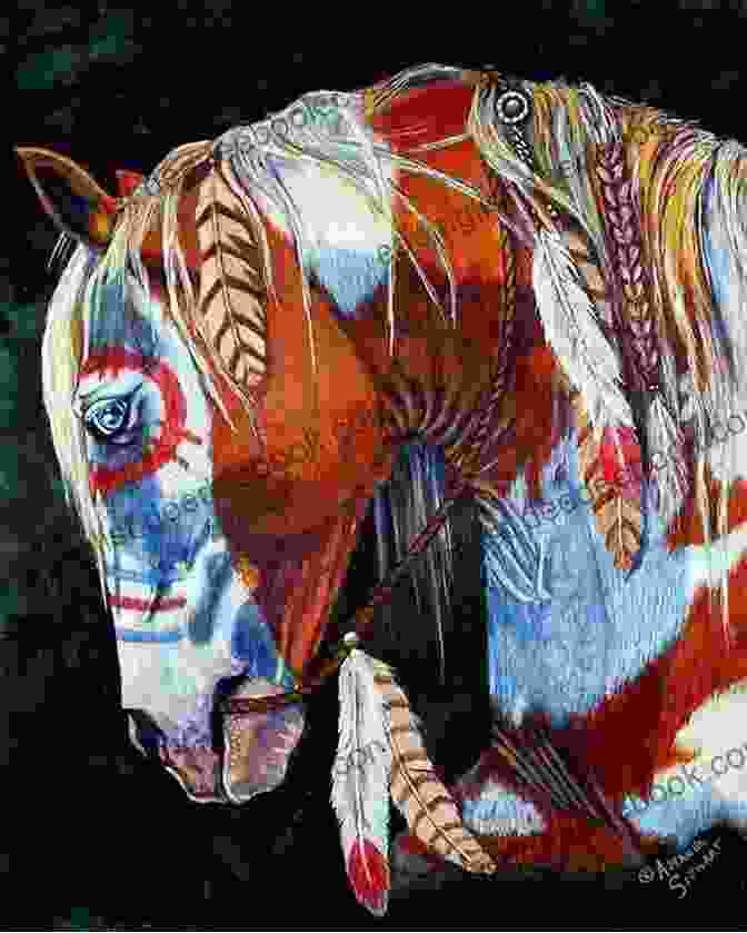 Medicine Horse Smith Riding A Horse Through A Forest, His Face Painted With Traditional Native American Markings. Spirit Talker (Native Warrior Series)
