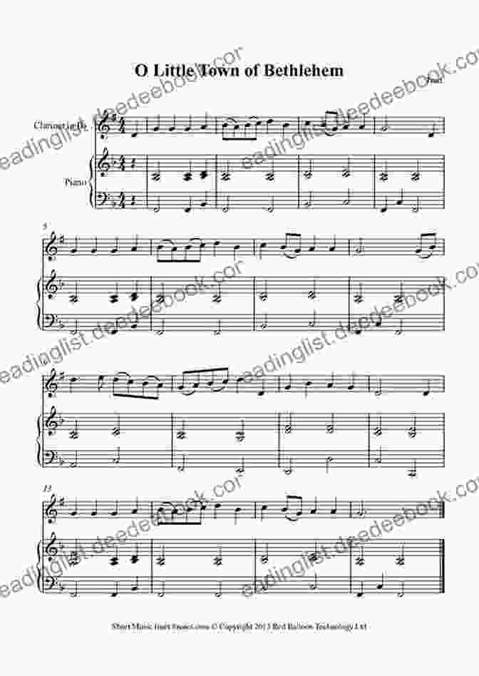 O Little Town Of Bethlehem Sheet Music For Clarinet Christmas Carols For Clarinet: Easy Songs
