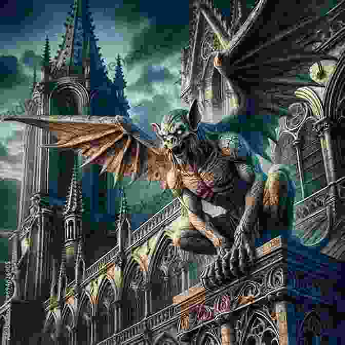 Song Of The Gargoyle Book Cover, Featuring A Gargoyle Perched Atop A Gothic Cathedral Song Of The Gargoyle Zilpha Keatley Snyder