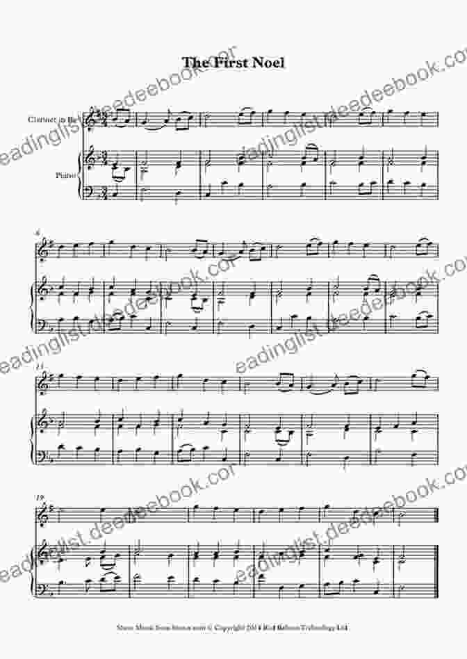 The First Noel Sheet Music For Clarinet Christmas Carols For Clarinet: Easy Songs