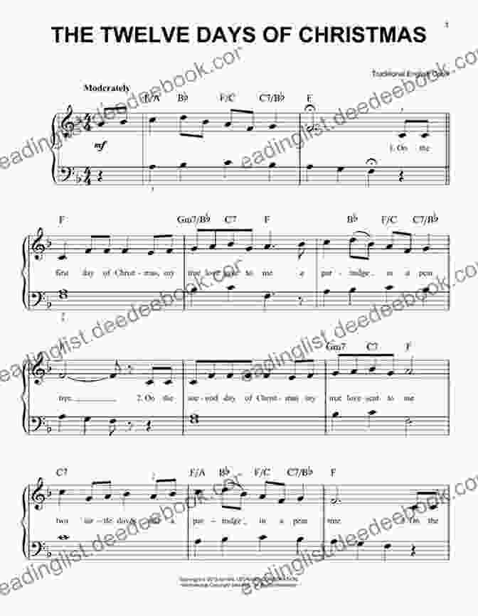 The Twelve Days Of Christmas Sheet Music For Clarinet Christmas Carols For Clarinet: Easy Songs