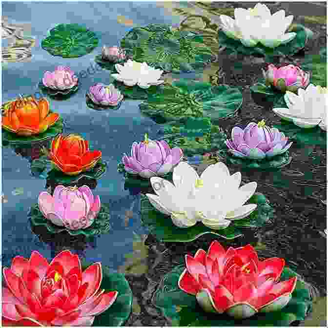 Water Lilies Floating On A Pond, With Lily Pads And Reflection In The Water INSPIRATION FOR ARTISTS: WATER LILIES: Inspire Create Meditate